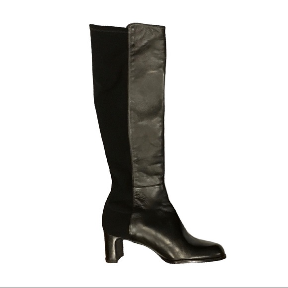 Stuart Weitzman 50/50 Napa Leather & Stretch Boot - Picture 7 of 16